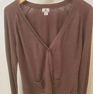 Worthington brown cardigan with pockets